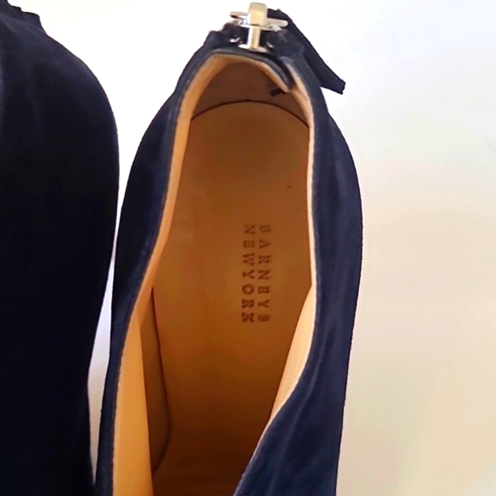 Barneys New York Suede Heeled Booties - Picture 4 of 11